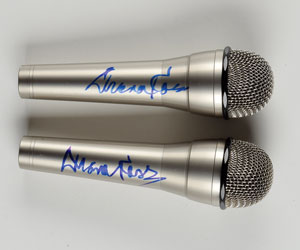 Lot #5496 Diana Ross Signed Microphones