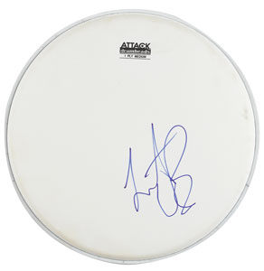 Lot #5124 Charlie Watts Signed Drum Head