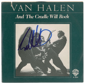 Lot #5509 Eddie Van Halen Signed 45 RPM Record