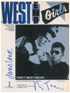 Lot #5588  Pet Shop Boys Signed Sheet Music - Image 1