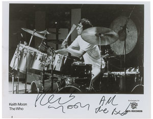 Lot #5328  The Who: Keith Moon Signed Photograph