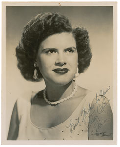 Lot #5172 Patsy Cline Signed Photograph