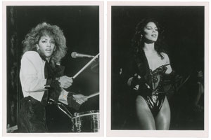Lot #5627  Sheila E. and Vanity 1985 Purple Rain Tour Original Vintage Photographs - Image 1
