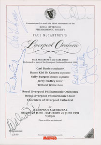Lot #5042 Paul McCartney Signed Program