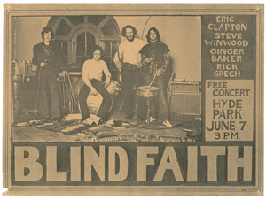Lot #5301  Blind Faith Mini Poster - Image 1