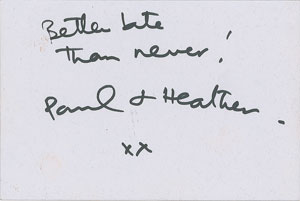 Lot #5045 Paul McCartney Signed Sketch - Image 1