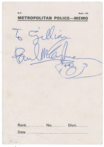 Lot #5036 Paul McCartney and George Harrison Signatures