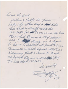Lot #5197 Freddie King Autograph Letter Signed