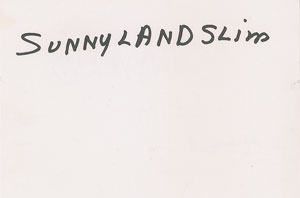 Lot #5265  Sunnyland Slim Signature and Necktie - Image 1