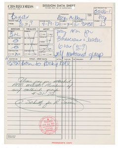 Lot #5346 The Byrds 'Farther Along' Documents - Image 1