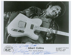 Lot #5228 Albert Collins Signed Photograph - Image 1