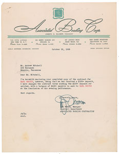 Lot #5220 Earl Bostic Signed Document - Image 2