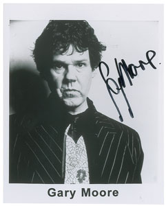 Lot #5488 Gary Moore Signed Photograph - Image 1