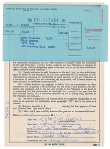 Lot #5277 Larry Williams Signed Document - Image 1