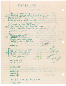 Lot #5557 'Weird Al' Yankovic Handwritten Lyrics - Image 2