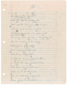 Lot #5557 'Weird Al' Yankovic Handwritten Lyrics - Image 4