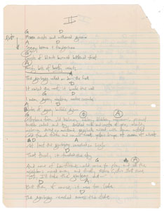 Lot #5557 'Weird Al' Yankovic Handwritten Lyrics - Image 5
