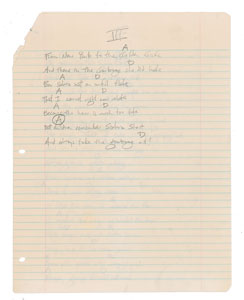 Lot #5557 'Weird Al' Yankovic Handwritten Lyrics - Image 6