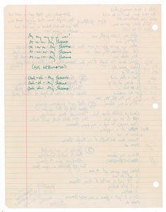 Lot #5557 'Weird Al' Yankovic Handwritten Lyrics - Image 11