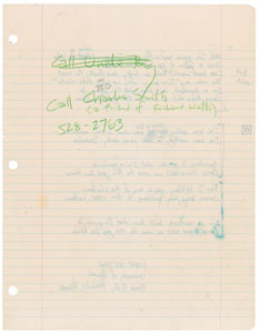 Lot #5557 'Weird Al' Yankovic Handwritten Lyrics - Image 17
