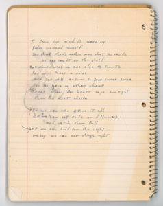 Lot #5393  Boston: Brad Delp's Notebook with Handwritten Notes and Lyrics - Image 2