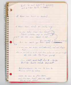 Lot #5393  Boston: Brad Delp's Notebook with Handwritten Notes and Lyrics - Image 8