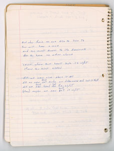 Lot #5393  Boston: Brad Delp's Notebook with Handwritten Notes and Lyrics - Image 9