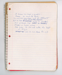 Lot #5393  Boston: Brad Delp's Notebook with Handwritten Notes and Lyrics - Image 10