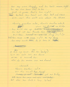 Lot #5394  Boston: Brad Delp's Notebook with Handwritten Notes and Lyrics - Image 2