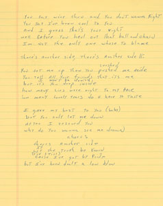 Lot #5394  Boston: Brad Delp's Notebook with Handwritten Notes and Lyrics - Image 3