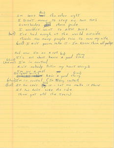 Lot #5394  Boston: Brad Delp's Notebook with Handwritten Notes and Lyrics - Image 7
