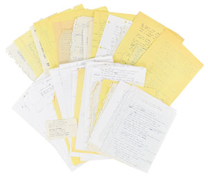 Lot #5395  Boston: Brad Delp's Portfolio of Handwritten Drafts and Working Lyrics - Image 1