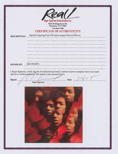 Lot #5096 Jimi Hendrix Signed Photograph - Image 2