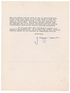 Lot #259 J. Edgar Hoover - Image 2