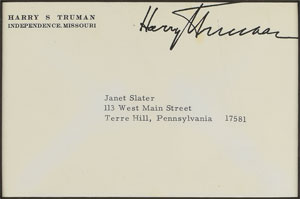 Lot #131 Harry S. Truman - Image 2