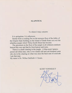 Lot #543 Kurt Vonnegut - Image 1