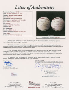 Lot #8229 Spectacular 
Dual Autographed Baseball  -  Ty Cobb and Honus Wagner - Image 7