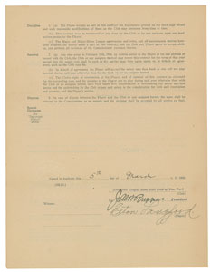 Lot #9006  Elton Langford 1923 Signed New York Yankees Player Contract with Ban Johnson and Jacob Ruppert - Image 1