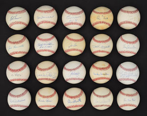 Lot #8289  Baseball Hall of Famer Single Signed Ball Collection (83) - Image 4