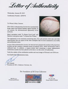 Lot #8269  Roger Maris Signed Baseball - Image 4