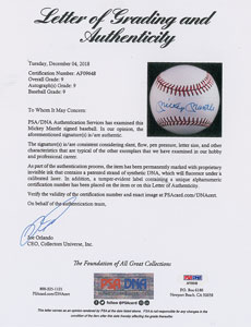 Lot #8267 Mickey Mantle Single Signed Baseball - PSA/DNA MINT 9 - Image 3
