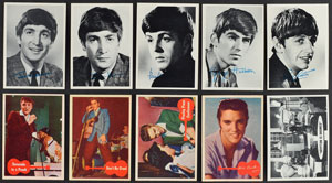 Lot #8226  1956-1966 Non Sports HIGH GRADE Complete Sets (6) with 1956 Elvis Presley and 1964 Beatles - Image 1