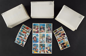 Lot #8133  1970 Kellogg’s Football 3D Factory Fresh Complete Set Hoard (24) - all in Original Envelopes! - Image 1