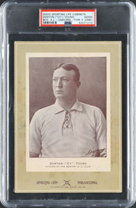 Lot #8007  1902-11 W600 Sporting Life Cabinet Cy Young Boston Uniform - PSA GOOD 2 (MK) - One of Only TWO Graded by PSA!