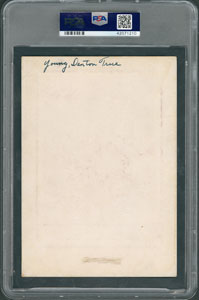 Lot #8007  1902-11 W600 Sporting Life Cabinet Cy Young Boston Uniform - PSA GOOD 2 (MK) - One of Only TWO Graded by PSA! - Image 2