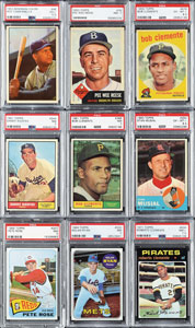 Lot #8047  1950s-70s Topps and Bowman PSA Graded Superstar Collection (40) - Image 1
