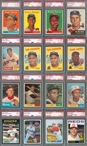 Lot #8047  1950s-70s Topps and Bowman PSA Graded Superstar Collection (40) - Image 2