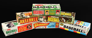 Lot #8201  1961-66 Topps Baseball Display Box Run (6) - Image 1