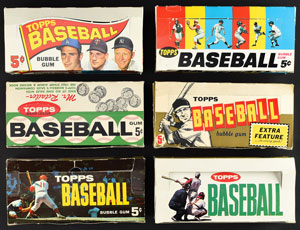 Lot #8201  1961-66 Topps Baseball Display Box Run (6) - Image 2