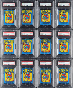 Lot #8220  1979-80 Topps Hockey Wax Packs (12) - all PSA Graded - Image 1